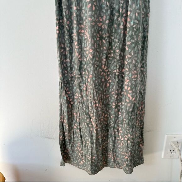 Free People NWT Mint Print Shayla Faux Wrap Maxi Long Sleeve Wrap Dress - Picture 16 of 16